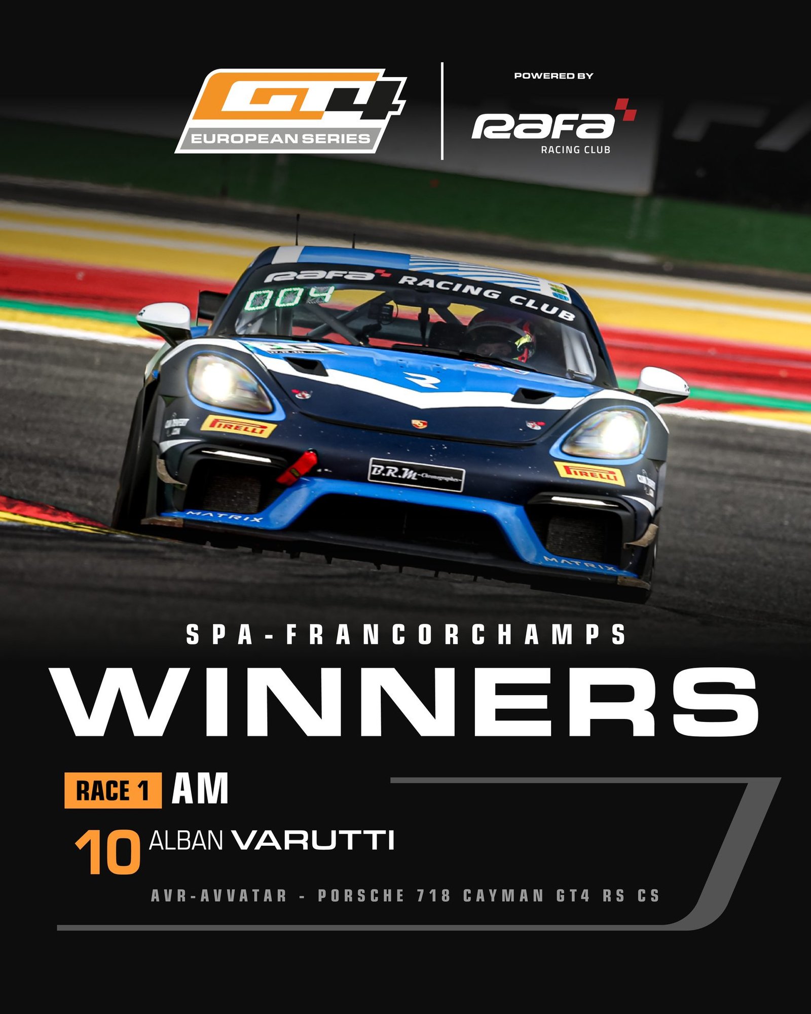A110 GT4 C1 vainqueur am