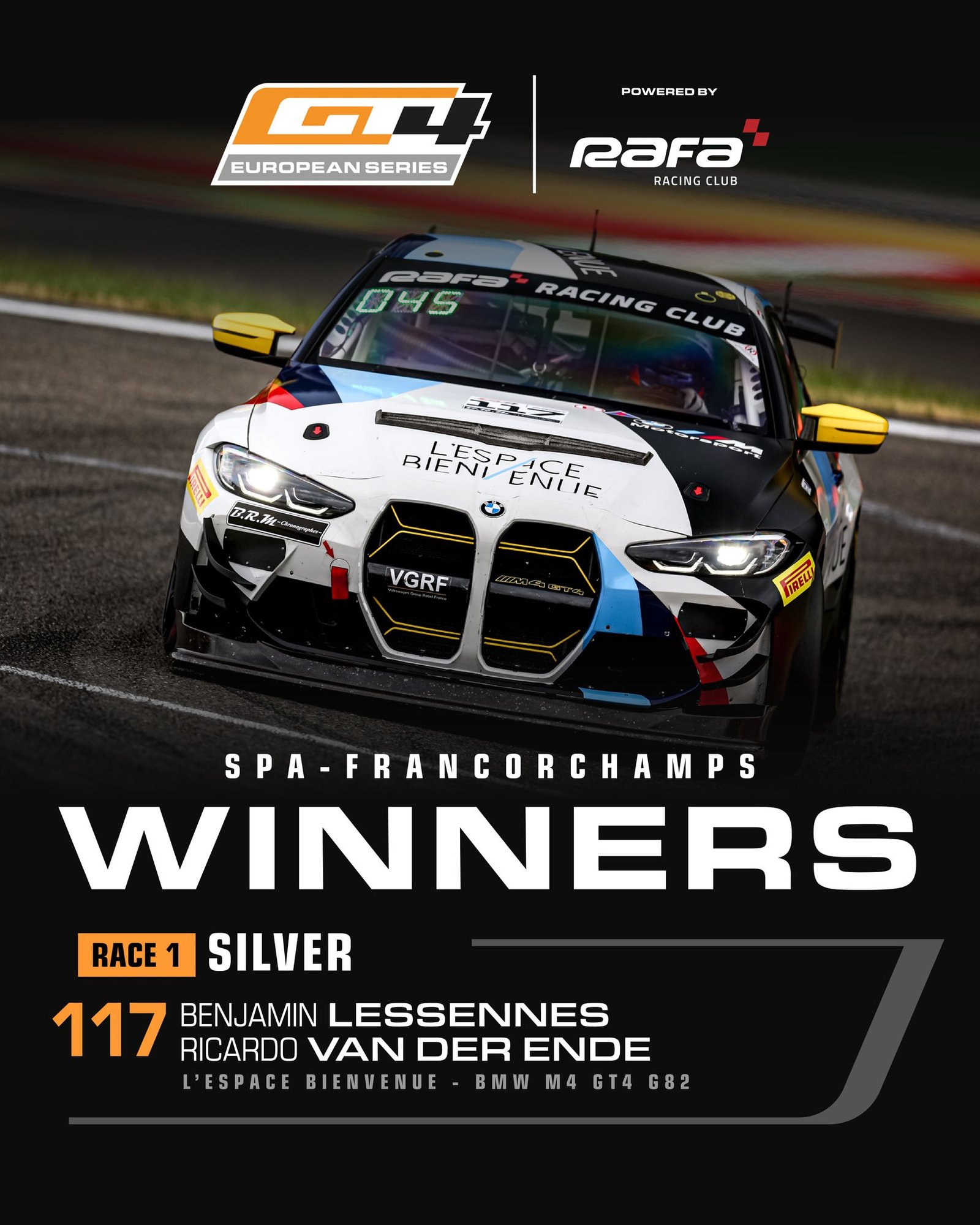 A110 GT4 C1 vainqueur silver