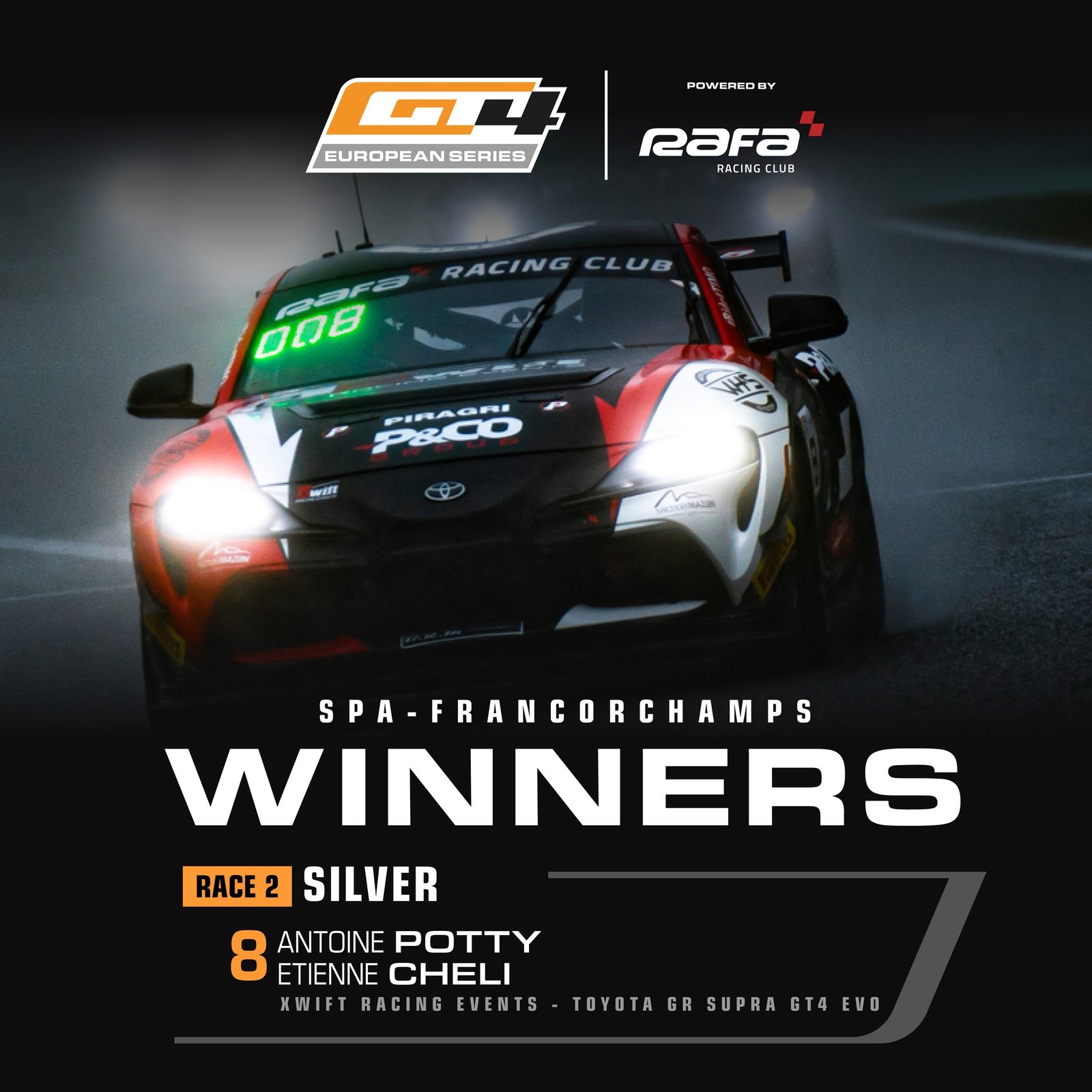 A110 GT4 C2 vainqueur silver