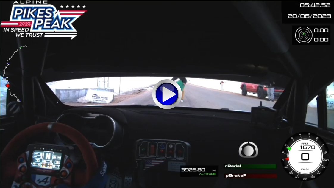 Alpine A110 Pikes Peak aux USA test